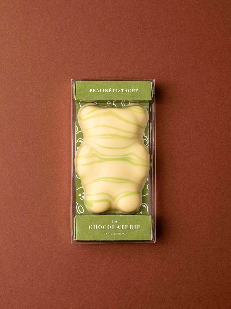 Ourson Guimauve Pâques Praliné pistache La Pâtisserie Cyril Lignac