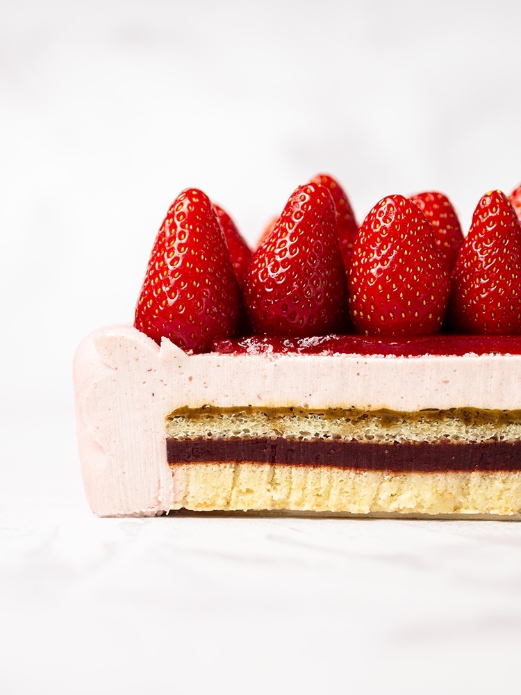 Strawberry Entremets | La Patisserie Cyril Lignac