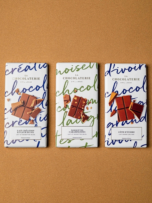 Trio de Tablettes chocolat au lait La Pâtisserie Cyril Lignac